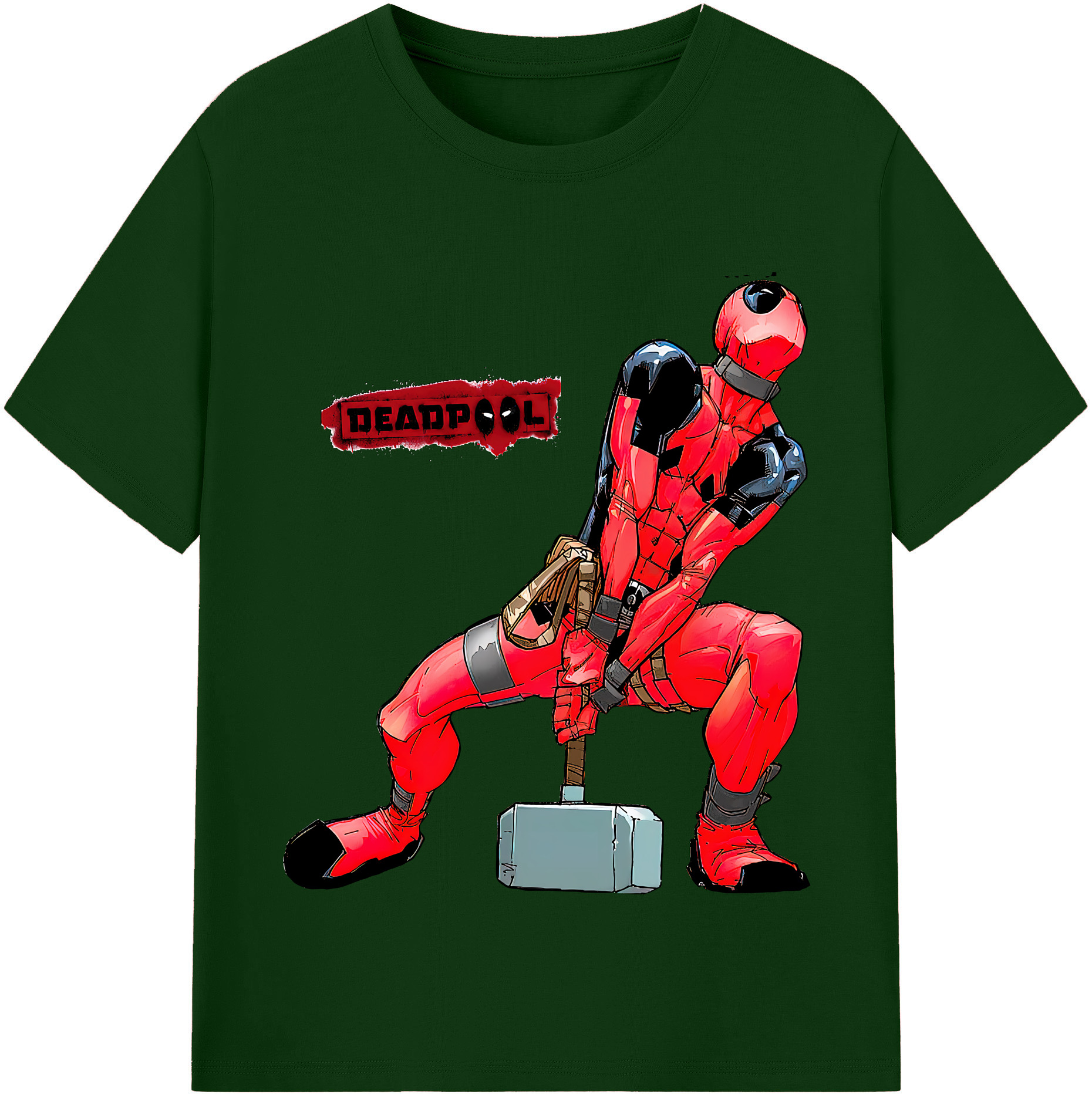 （画像用） Deadpool デッドプール 綿100％半袖Tシャツ（フロントプリント）